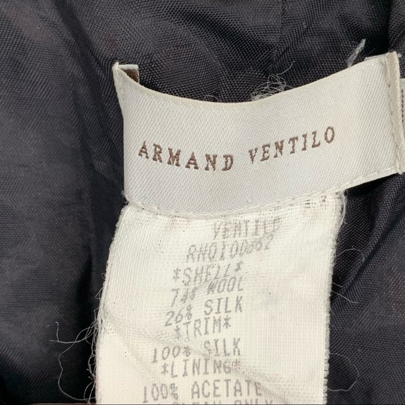𝅺ARMAND Ventilo Textured Wool Silk Blazer Size Euro 42 - Picture 5 of 5